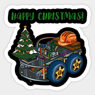 Robot Car #1 Christmas Edition Sticker